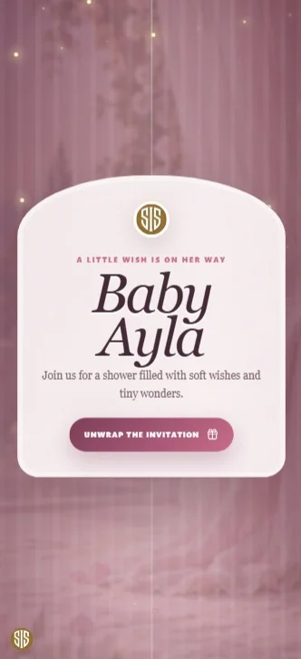 Sweet Beginnings invitation design concept